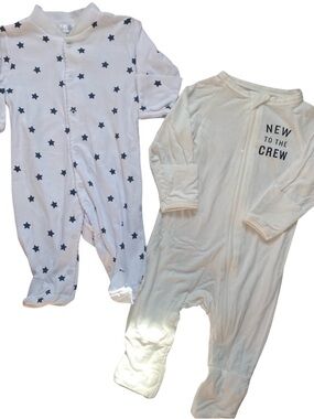 NWOT Pima Cotton & Bamboo Infant Pajamas, Gender Neutral Footies